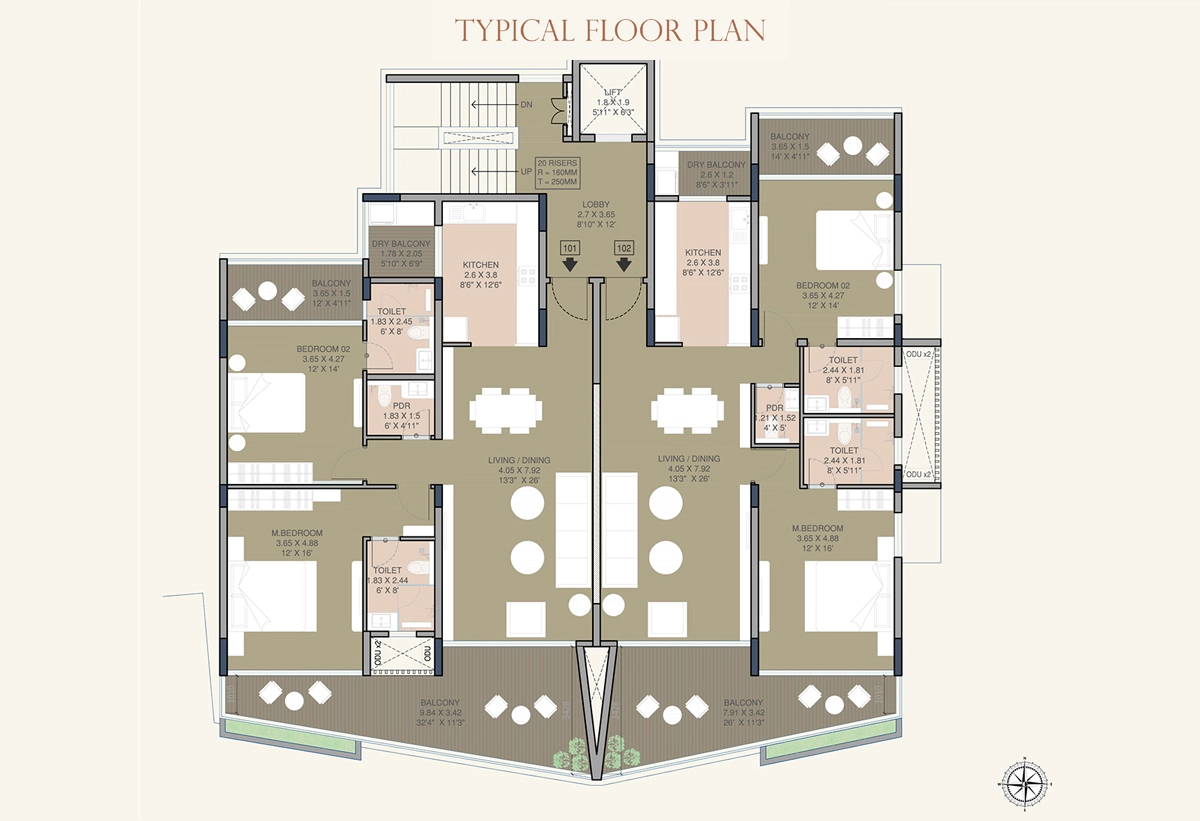 Anantam Bellevue Floor Plan Wing A